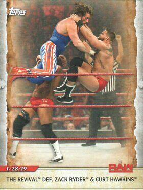 The Revival Def. Zack Ryder & Curt Hawkins #38 Wrestling Cards 2020 Topps WWE Road to WrestleMania