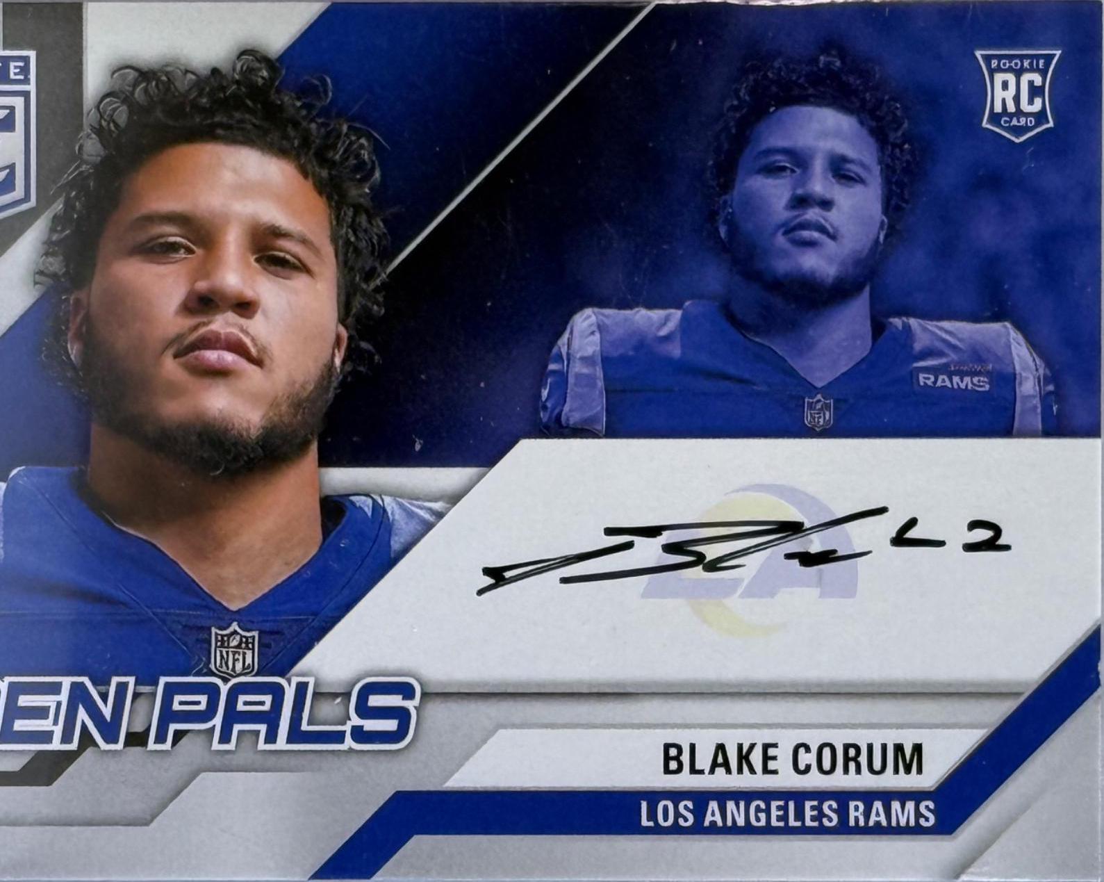 Blake Corum Football Cards 2024 Panini Donruss Elite Pen Pals