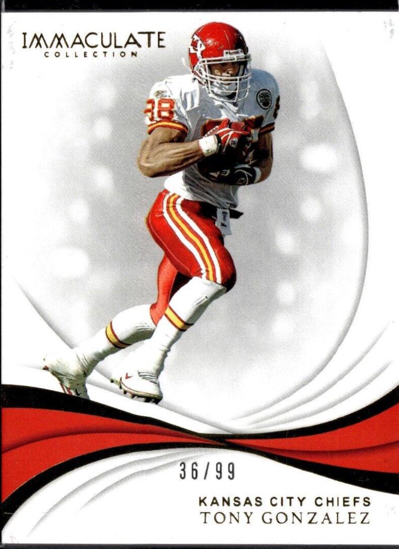 Tony Gonzalez #3 Football Cards 2019 Panini Immaculate Collection