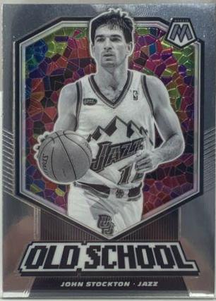 John Stockton #5 Basketball Cards 2019 Panini Mosaic Old School