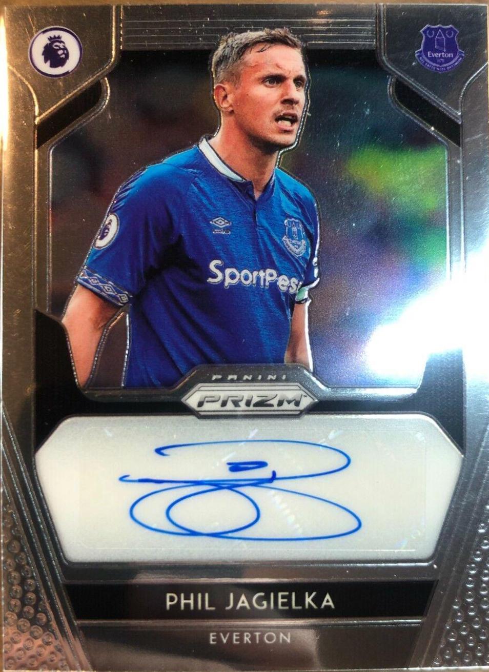 Phil Jagielka #S-PJ Soccer Cards 2019 Panini Prizm Premier League Signatures