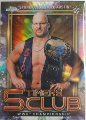 Stone Cold' Steve Austin #5T-15 Wrestling Cards 2021 Topps Chrome WWE 5 Timers Club