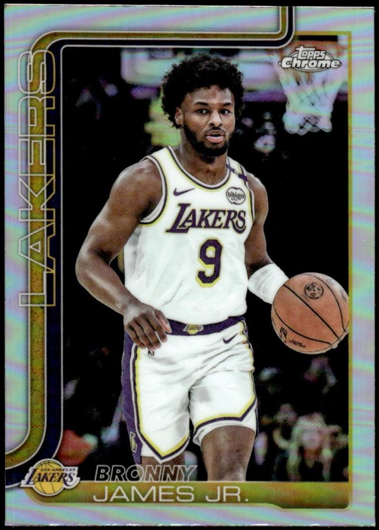2025 Topps Chrome Bronny James Jr. [Refractor] #182 card