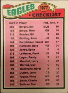 Eagles Checklist