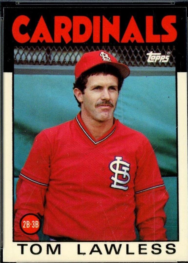 Tom Lawless #228 Baseball Cards 1986 Topps Tiffany
