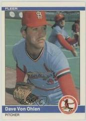 Dave Von Ohlen #340 Baseball Cards 1984 Fleer Prices