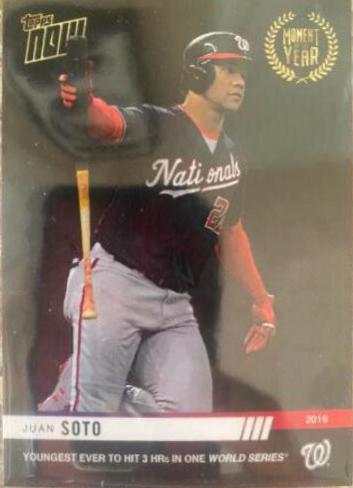 Juan Soto #MOY-9 Baseball Cards 2019 Topps Now Moment of the Year