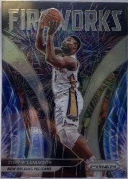 Zion Williamson #6 Basketball Cards 2021 Panini Prizm Fireworks