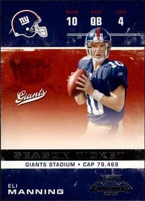Eli Manning #65 2007 Playoff Contenders Football