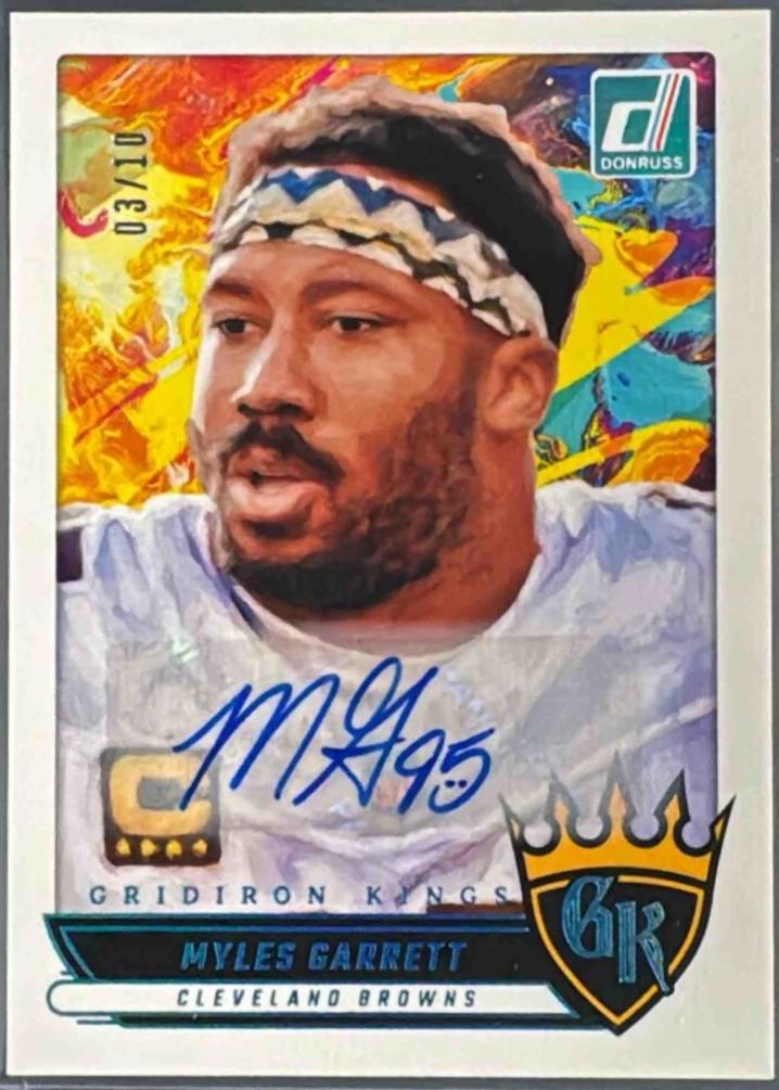 Myles Garrett #GK-MGT 2025 Panini Donruss Gridiron Kings Autograph Football