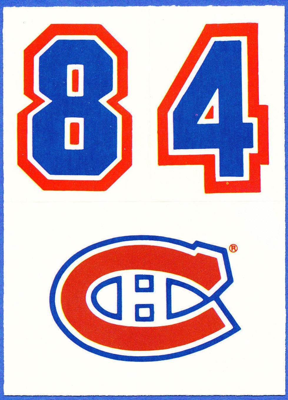 Montreal Canadiens #23 Hockey Cards 1985 Topps Stickers