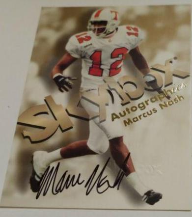 Marcus Nash Football Cards 1998 Skybox Premium Autographics