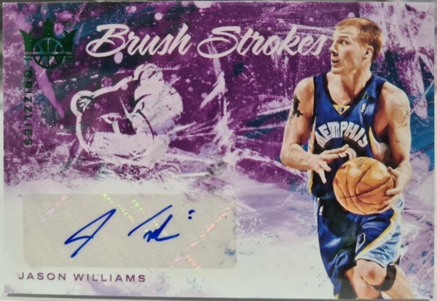 Jason Williams #BR-JWL Basketball Cards 2021 Panini Court Kings Brush Strokes
