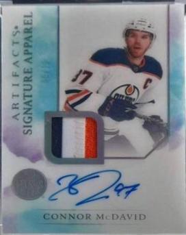 Connor McDavid #SA-MC Hockey Cards 2021 Upper Deck Artifacts Signature Apparel