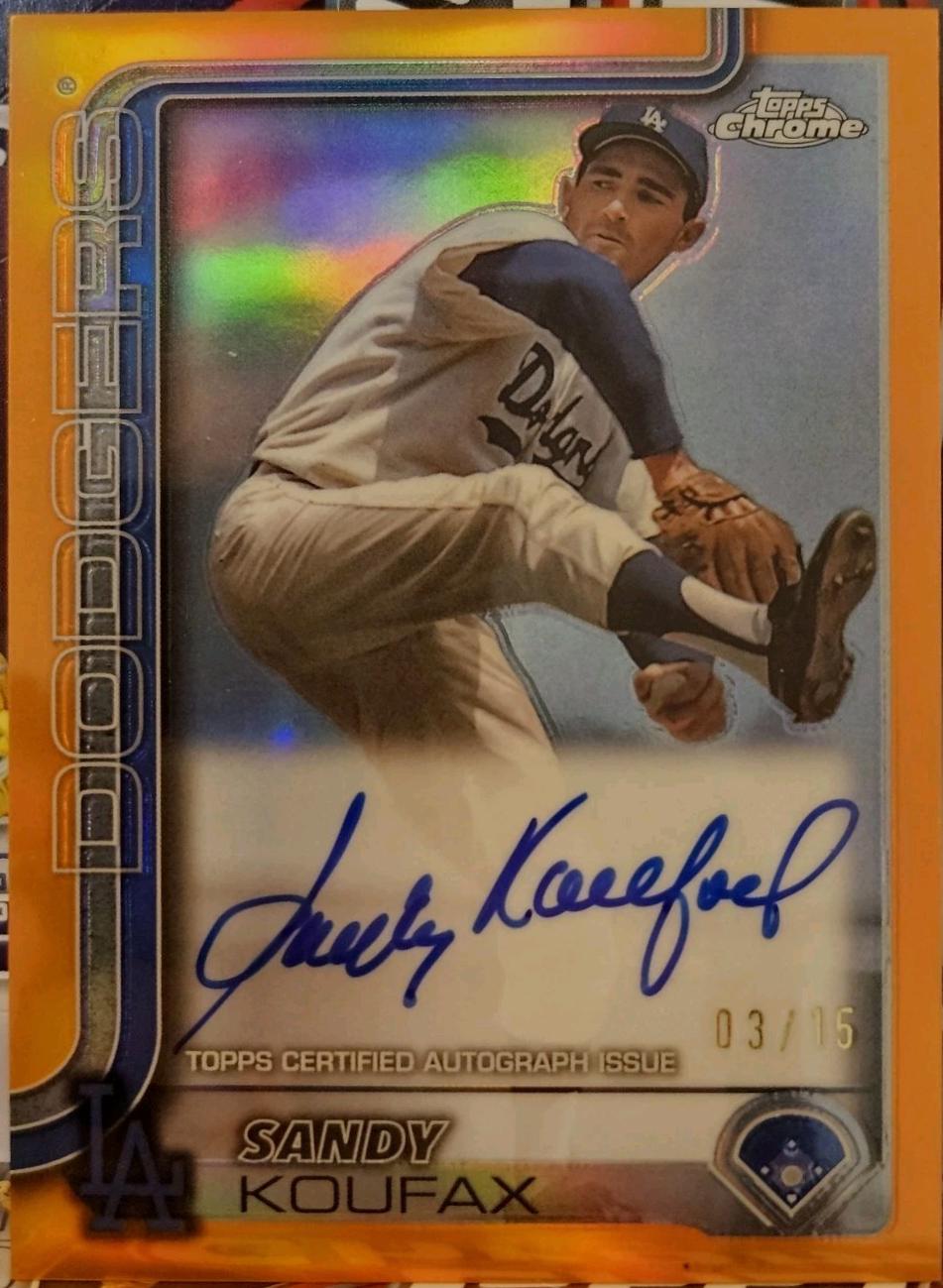 Sandy Koufax [Orange Refractor] #CLA-SK