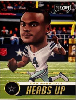Dak Prescott #3 Football Cards 2017 Panini Playoff Heads Up