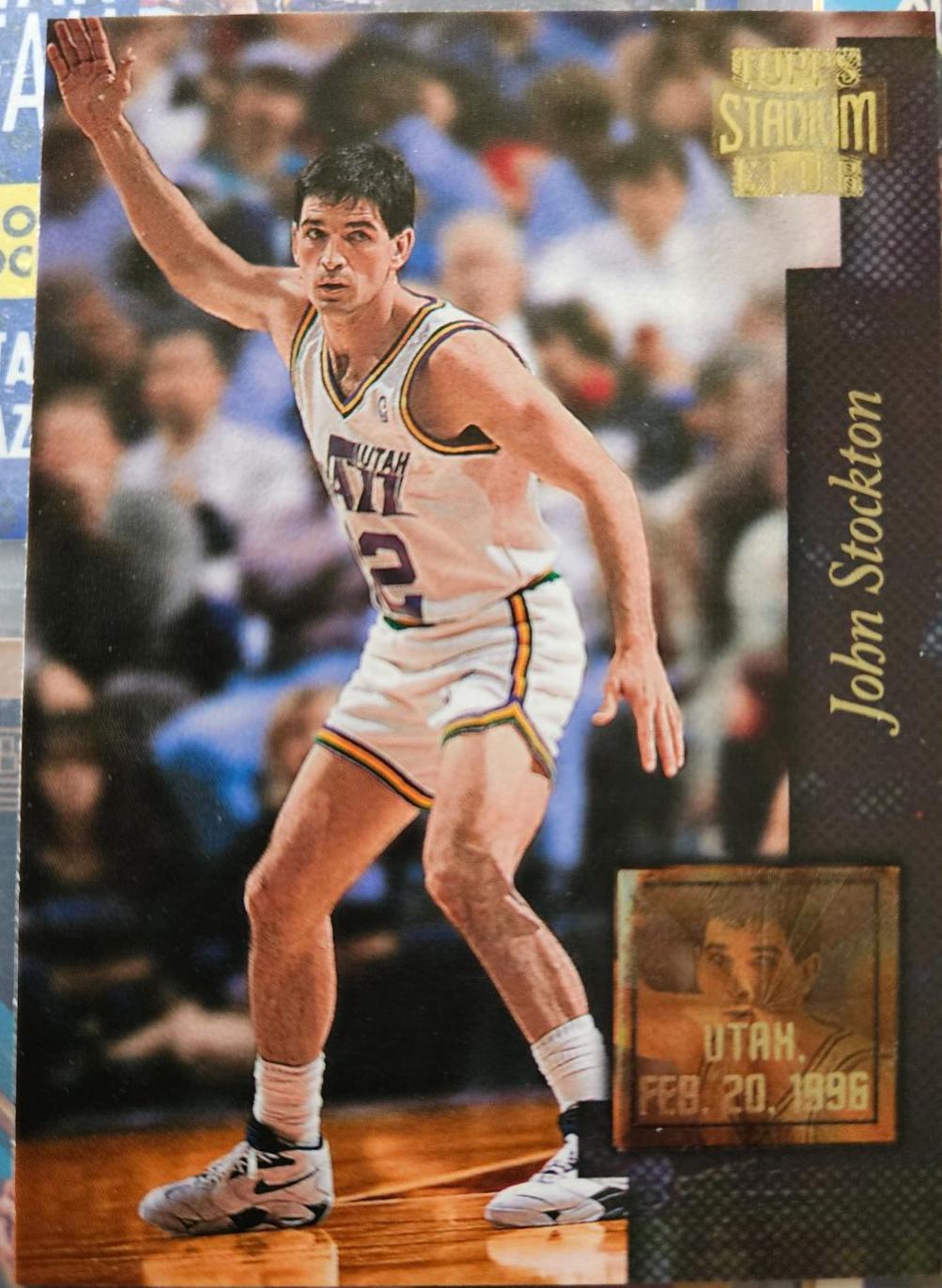 John Stockton #GM2 Basketball Cards 1996 Stadium Club Golden Moments