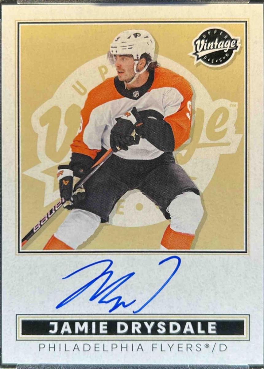 Jamie Drysdale #VA-JD 2024 Upper Deck Clear Cut Vintage Autograph Hockey