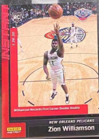 Zion Williamson #79 Basketball Cards 2019 Panini Instant