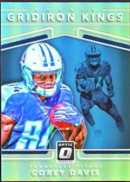 Corey Davis #8 Football Cards 2017 Panini Donruss Optic Rookie Gridiron Kings