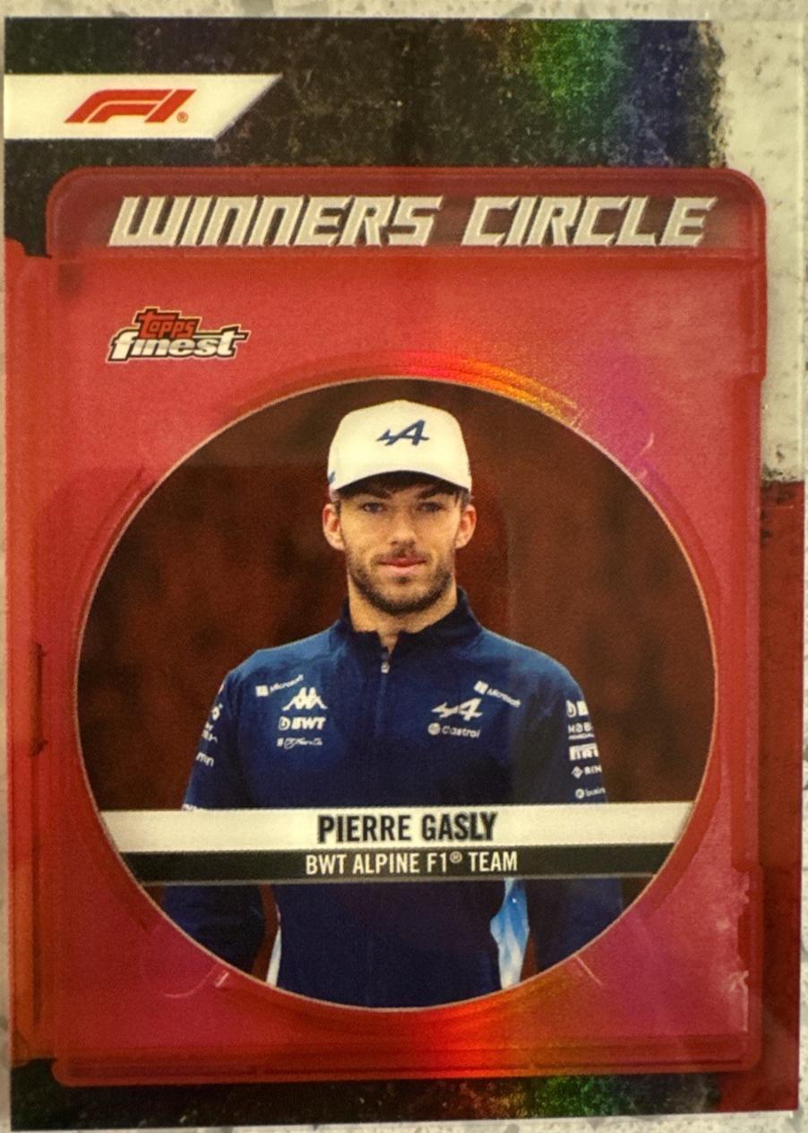 Pierre Gasly #WC-10 Racing Cards 2024 Topps Finest Formula 1 Winners Circle