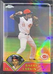 Barry Larkin [Black Refractor] #227 Baseball Cards 2003 Topps Chrome Prices