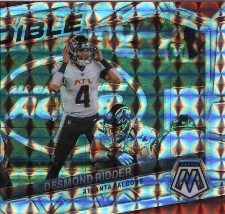 Desmond Ridder #AS-DR Football Cards 2023 Panini Mosaic Audible