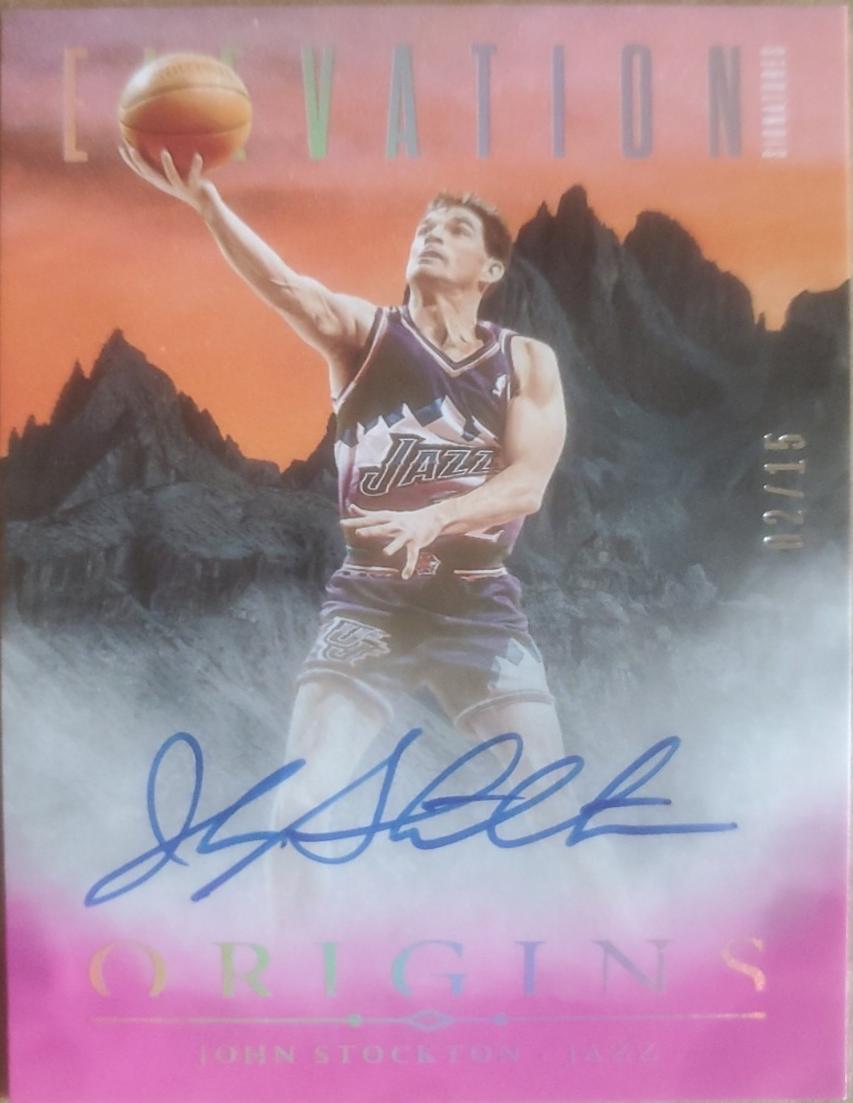 John Stockton #ES-STK 2024 Panini Origins Elevation Signature Basketball