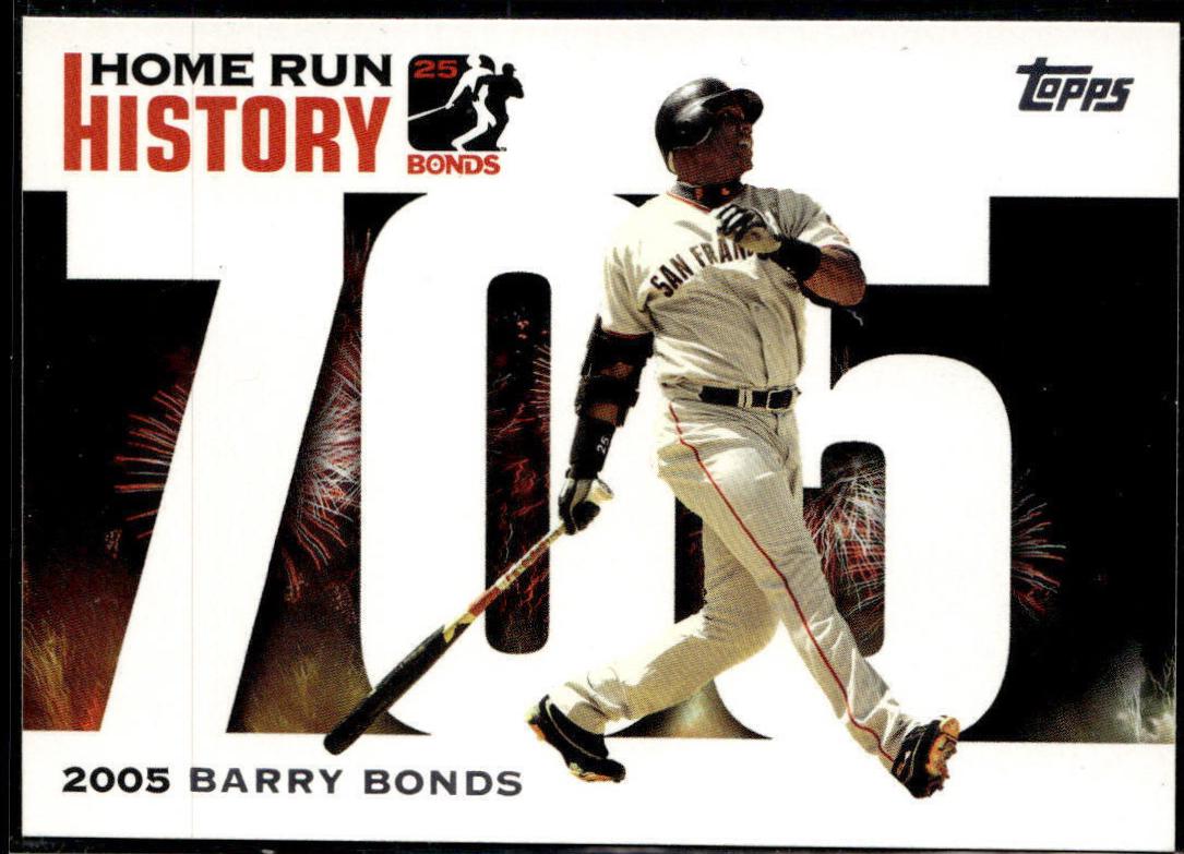 Barry Bonds #BB 705 Baseball Cards 2006 Topps Barry Bonds Home Run History