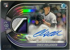 Chase Dollander [Black Refractor] #BCAR-CD Baseball Cards 2025 Bowman Chrome Auto Relic Prices