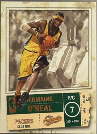 Jermaine O'Neal #3 Basketball Cards 2004 Fleer Authentix
