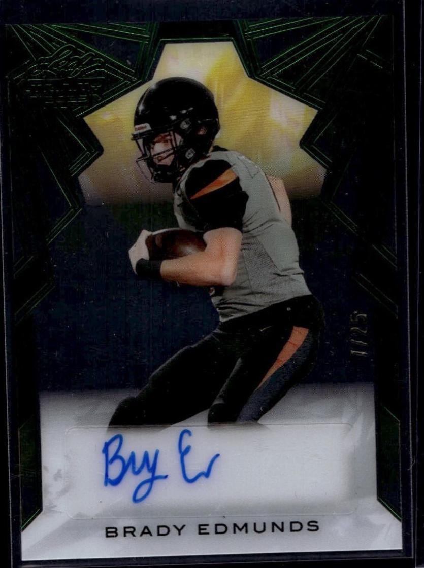 Brady Edmunds #BA-BE1 2025 Leaf Trinity Autograph Football