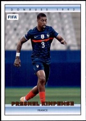 Presnel Kimpembe #10 Soccer Cards 2022 Panini Donruss 1992 Tribute