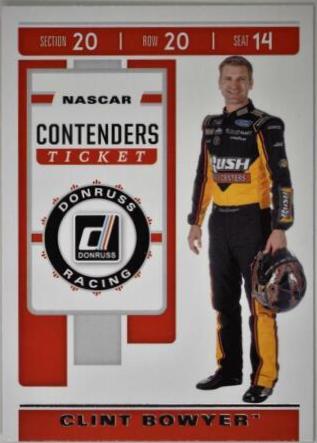 Clint Bowyer #C15 Racing Cards 2020 Panini Donruss Nascar Contenders