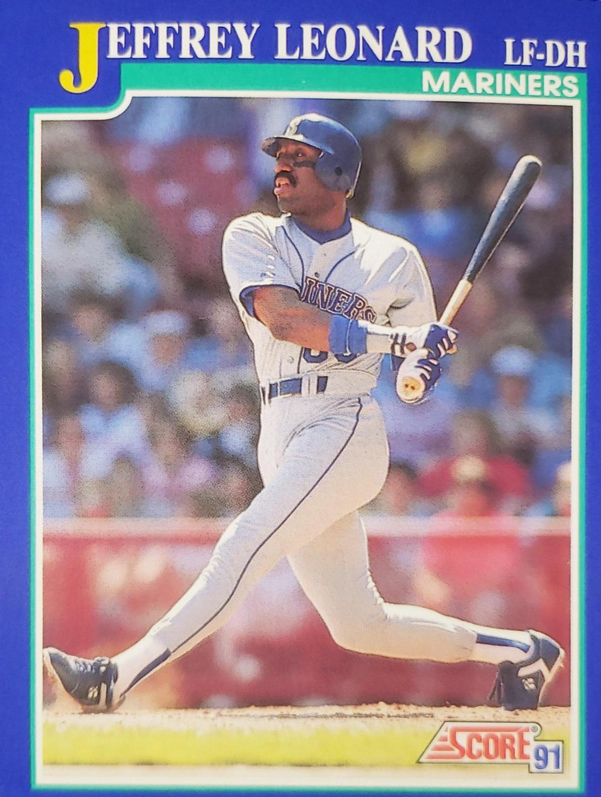 Jeffrey Leonard #44 Baseball Cards 1991 Score