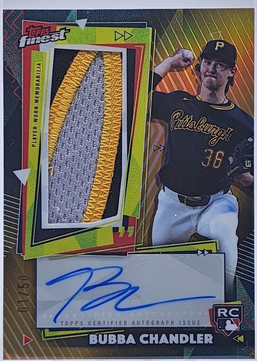 Bubba Chandler #RPA-BC 2026 Topps Finest Rookie Patch Autograph Baseball