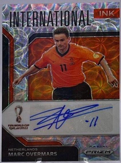 Marc Overmars Soccer Cards 2022 Panini Prizm World Cup International Ink Autograph