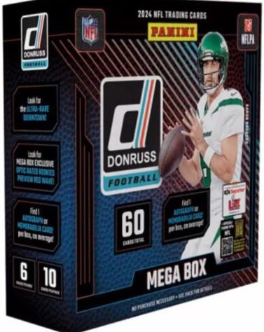Mega Box Football Cards 2024 Panini Donruss