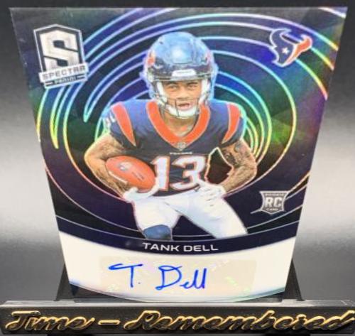 Tank Dell #7 Football Cards 2023 Panini Spectra Rookie Autograph Celestial