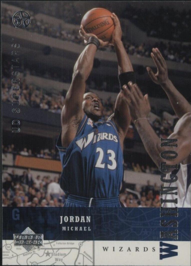Michael Jordan #247 Basketball Cards 2002 UD Superstars