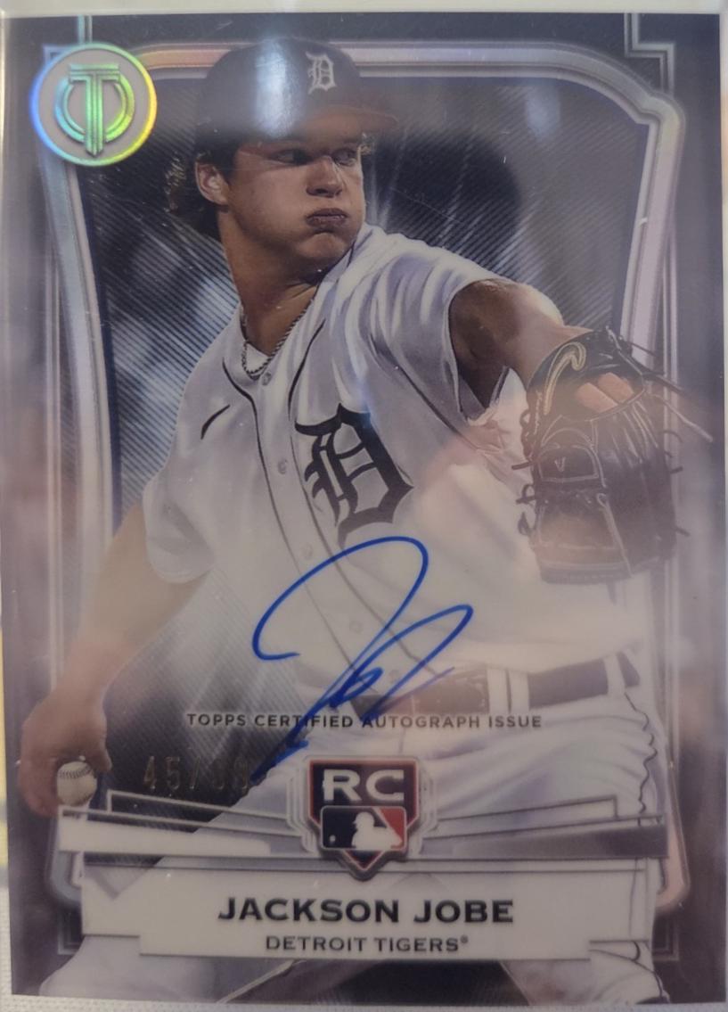 Jackson Jobe #LIA-JJO Baseball Cards 2025 Topps Tribute League Inauguration Autograph