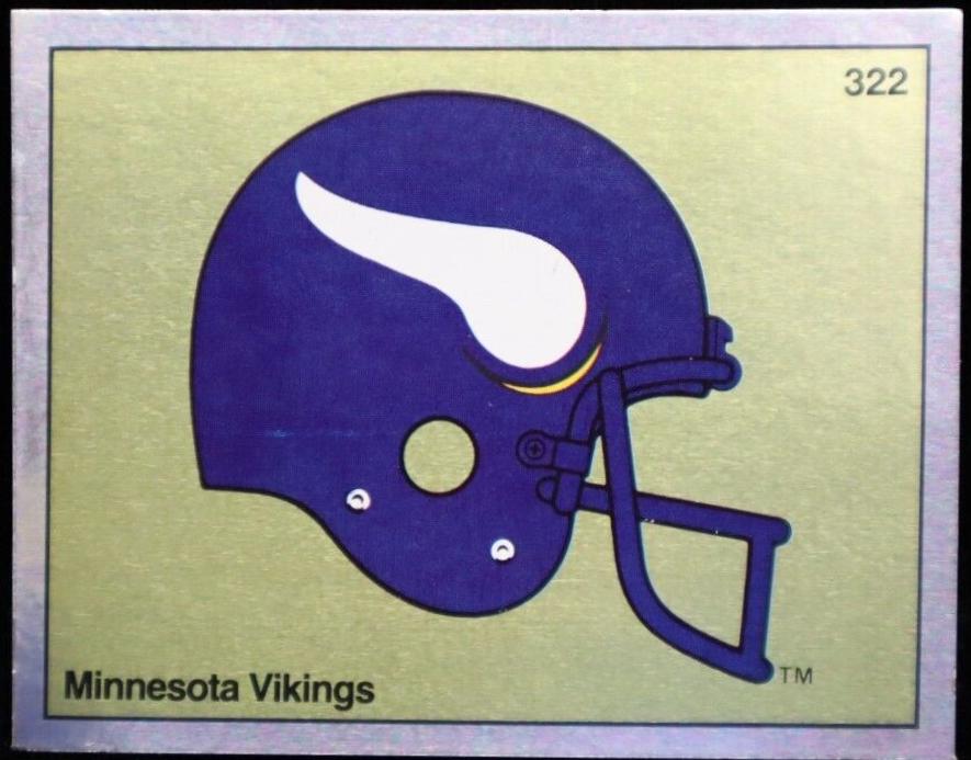 Minnesota Vikings Helmet #322 1988 Panini Sticker Football