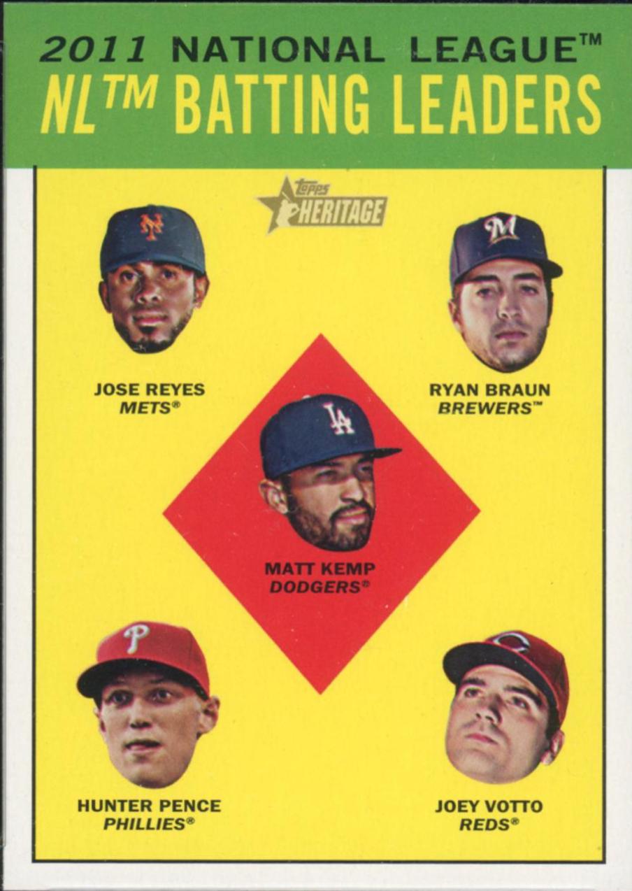 NL Batting Leaders #1 Baseball Cards 2012 Topps Heritage