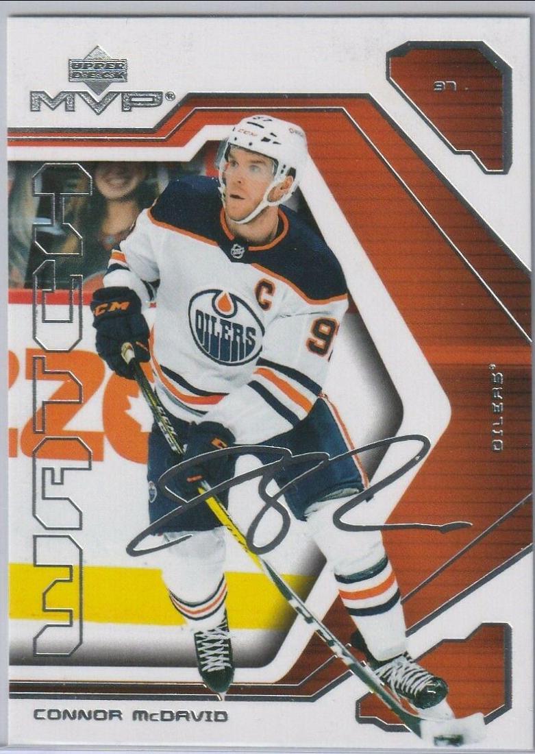 Connor McDavid #1 Hockey Cards 2021 Upper Deck MVP 20th Anniversary