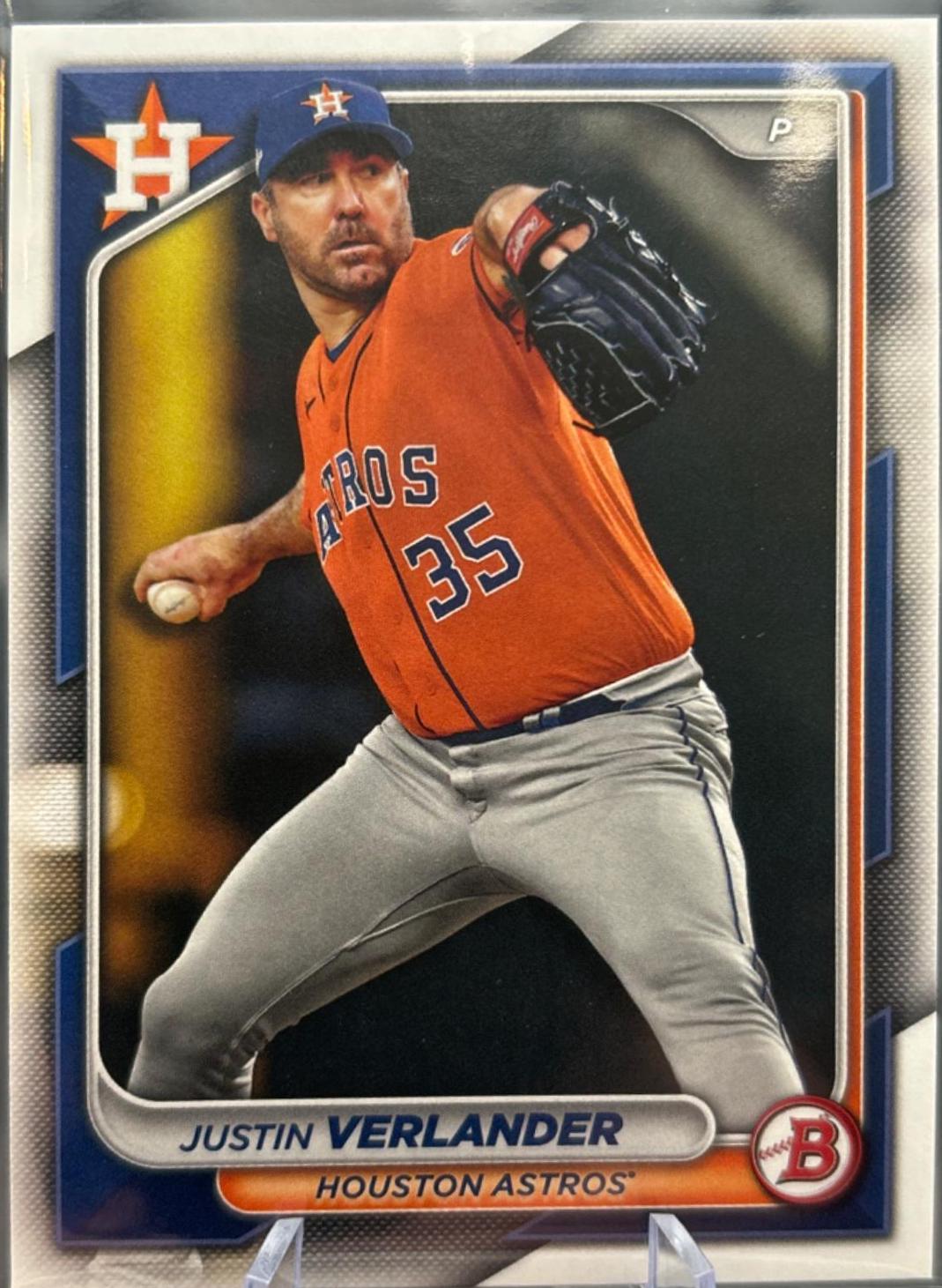 Justin Verlander #48 Baseball Cards 2024 Bowman