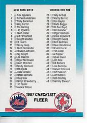 Checklist 1-95 #654 Baseball Cards 1987 Fleer Prices