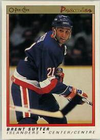 Brent Sutter #115 Hockey Cards 1990 O-Pee-Chee Premier