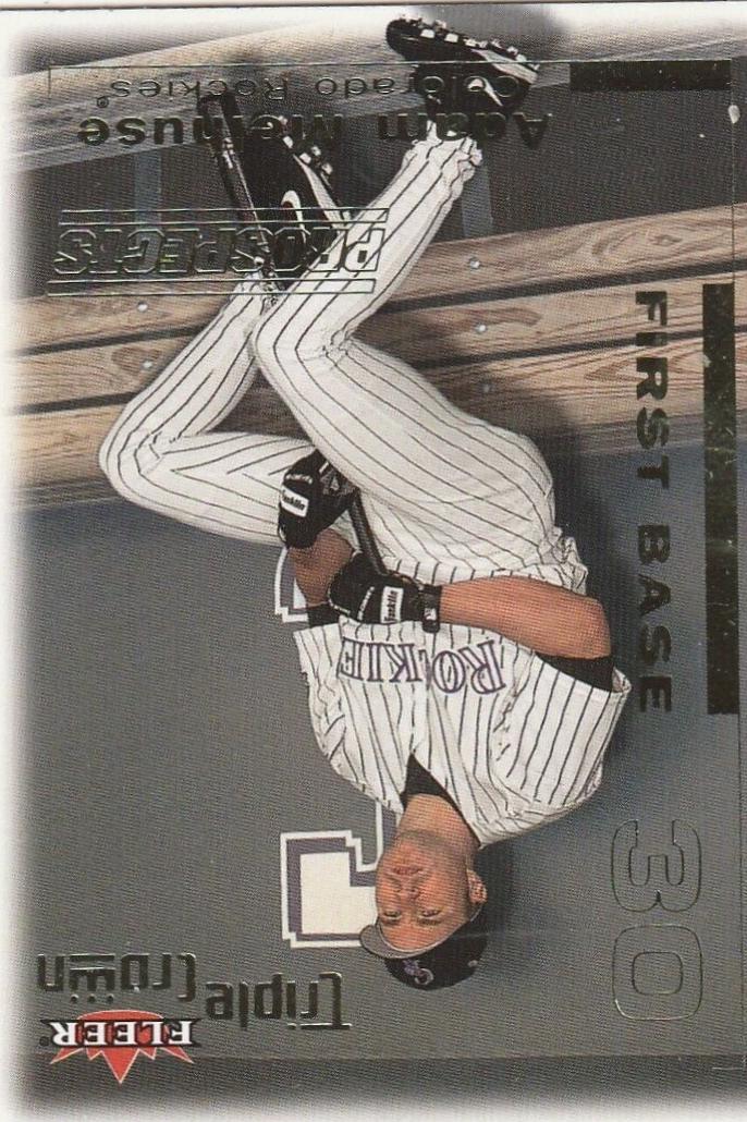 Adam Melhuse #292 Baseball Cards 2001 Fleer Triple Crown
