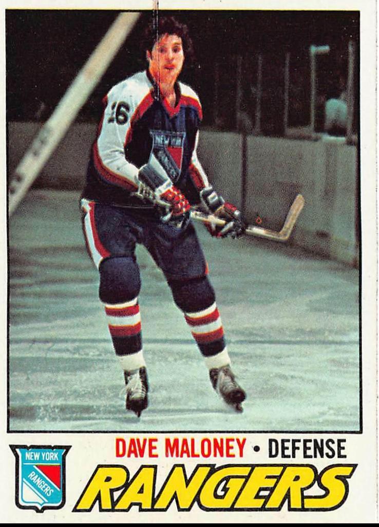 Dave Maloney #41 Hockey Cards 1977 Topps