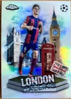 Gavi #LC-5 Soccer Cards 2023 Topps Chrome UEFA Club London Calling
